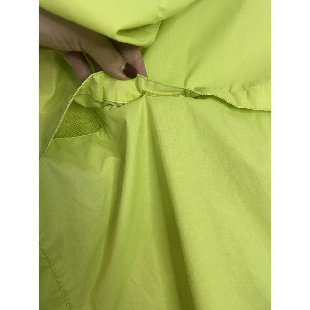 Eddie Bauer Women's Large Windbreaker Lime Green Hooded‎ Ripstop Jacket - Picture 7 of 8